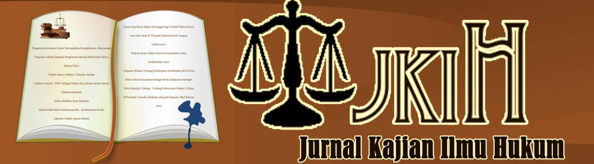 					View Vol. 5 No. 1 (2026): Jurnal Kajian Ilmu Hukum
				